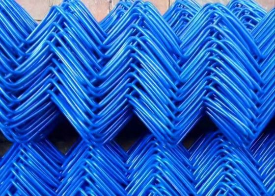 Pvc azul tejido Diamond Mesh Fencing del color 60x60m m