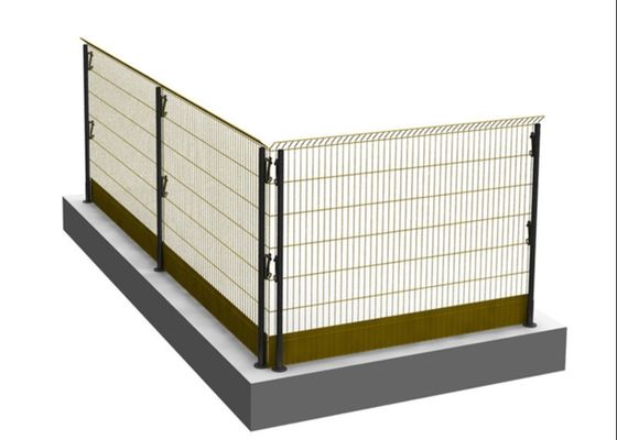 Barreras de protección de borde temporales pintadas con malla de acero personalizables