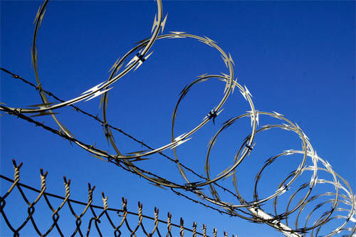 Caliente acordeón sumergido galvanizó el alambre de púas de la seguridad de 2.5m m