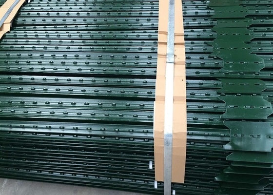 7 pies de cercas de acero verde T poste de polvo recubierto 0,83 libras por pie