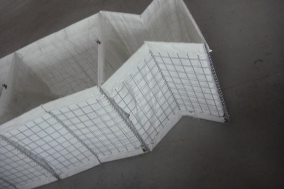 caliente resistente de la pared del bastión de Hesco de la altura del 1.0m sumergido galvanizó 5.0m m