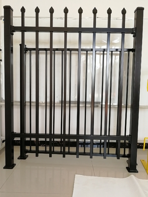 Panel de valla de acero forjado de acero forjado de PVC revestido y galvanizado fácilmente ensamblado para piscina personalizada